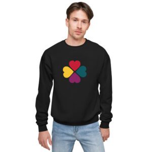 End Racism Black Unisex fleece sweatshirt
