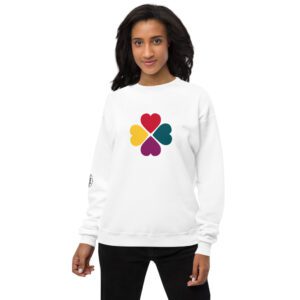 End Racism White Unisex fleece sweatshirt