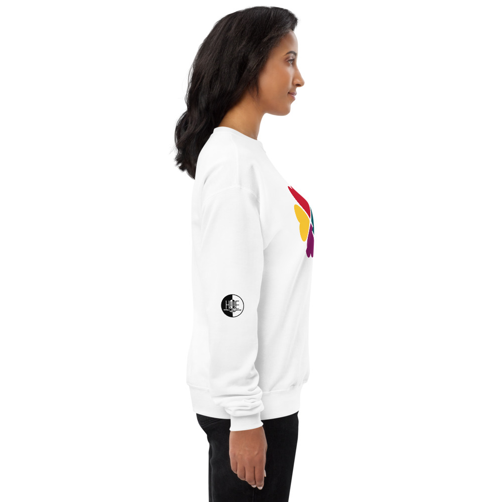End Racism White Unisex fleece sweatshirt - Image 8