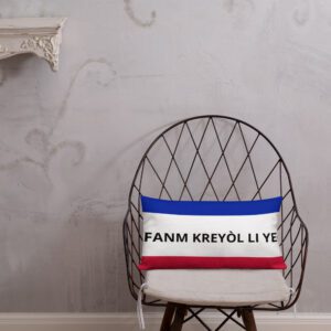 Haiti Flag Premium Pillow