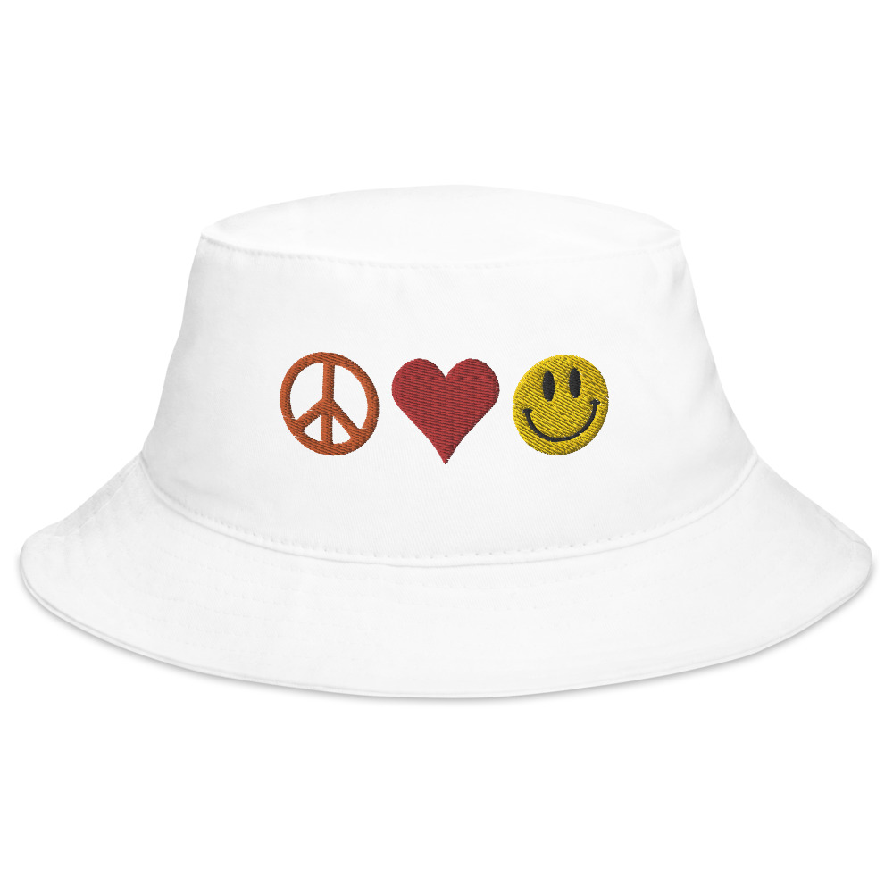 Love, Peace & Happiness Bucket Hat