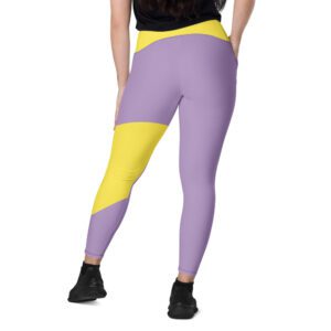 Sincerely Heal Purple and Yellow Leggings with pockets