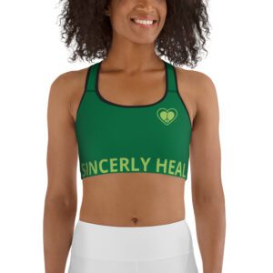 Sincerely Heal Peace Heart Sports Bra