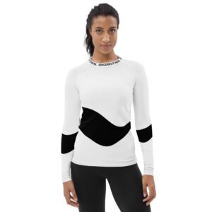 Sincerely Heal Black and White Long Sleeve Activewear Shirt