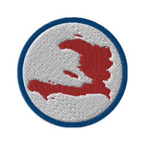 Island of Haiti Embroidered Patch Red and White