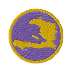 Island of Haiti Embroidered Patch Purple and Yellow